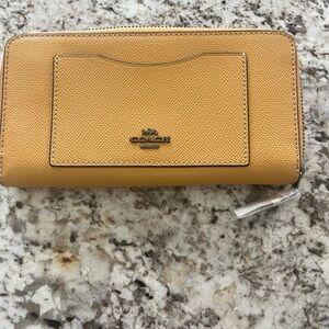 Coach Orange Leather Wallet